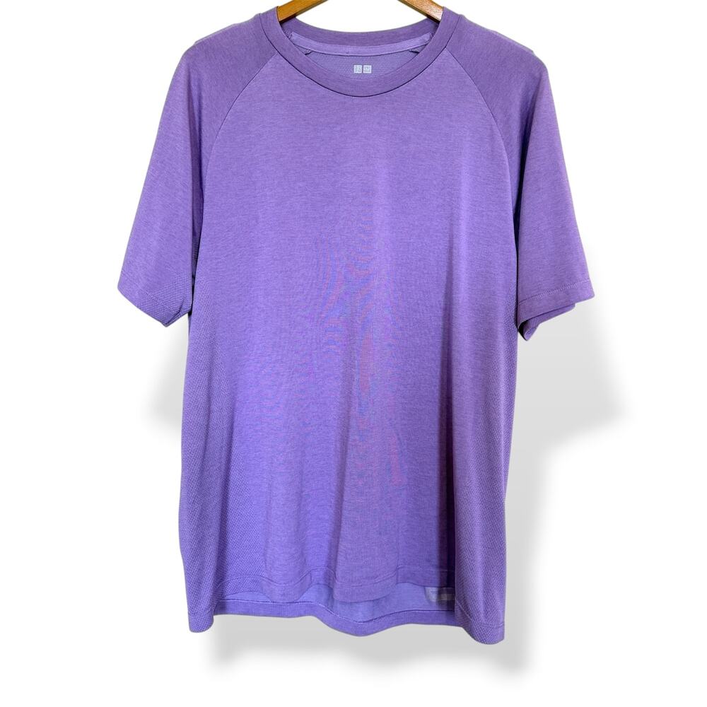 Uniqlo Men DRY-EX Crew Neck Short Sleeve Athletic T-Shirt Purple